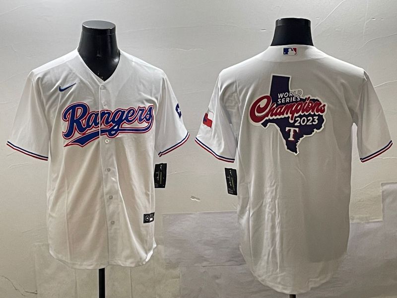 Men Texas Rangers Blank White Game 2025 Nike MLB Jersey style 5